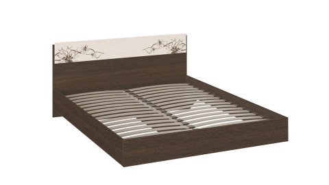 Кровать Мадлен Венге Цаво/Дуб Белфорт с Рисунком (Спальное Место 1400/1600/1800 х 2000 мм)