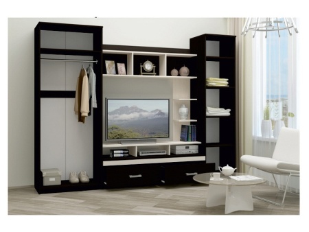 Гостиная Мартин Венге/Дуб Беленый (Ш-3000 x В-2200 x Г-420 мм)